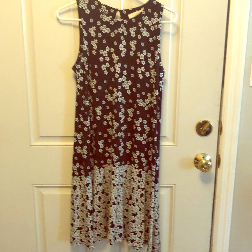 Loft black floral dress
